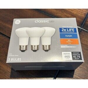 *2 PACK* GE Basic White Dimmable Floodlight 45w LED R20 Medium Base 450 Lumens